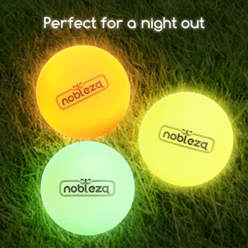 Nobleza Pelota Juguete Perro, 6 unidads Bola Brillante Perros, Pelota Interactiva para Perros,Apto paraTodas Las Razas de Perros, Brillo en la Oscuridad (D6cm)