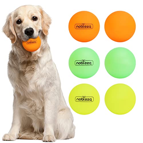 Nobleza Pelota Juguete Perro, 6 unidads Bola Brillante Perros, Pelota Interactiva para Perros,Apto paraTodas Las Razas de Perros, Brillo en la Oscuridad (D6cm)