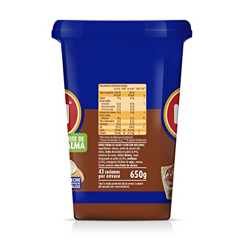 Nocilla Chocoleche-Sin Aceite de Palma:Crema de Cacao-650g (Pack de 2)