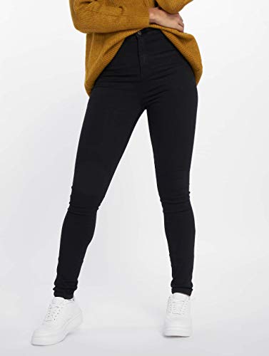 Noisy May Nmella Super Hw Jeans Gu304 Noos Vaqueros, Negro (Black), M Mujer