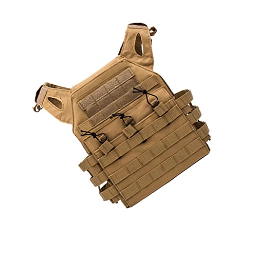 NOPEILVI Chaleco táctico, Chaleco de Airsoft al Aire Libre Multifuncional, Camuflaje Airsoft Chest Vest Sports Body Armor para Actividades al Aire Libre Tamaño Libre Cáxico Táctico de Color Caqui