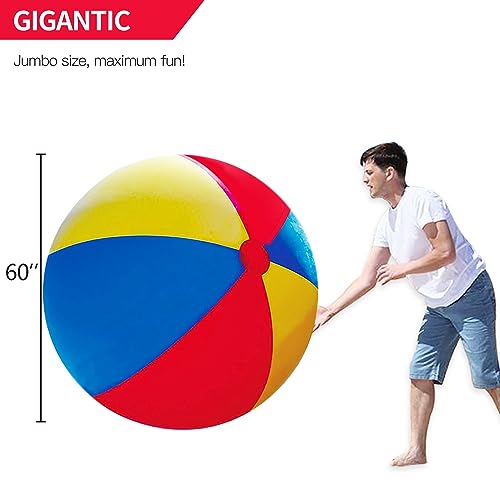 Novelty Place Gigante Pelota de Playa Inflable, Juego de Piscina para Niños y Adultos - Tamaño Jumbo 1,5 Metros (1,5 Metros)