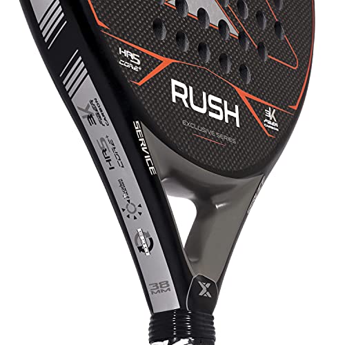 NOX Pala de Padel Rush - Exclusive Series, Negro - Rojo, Estandar