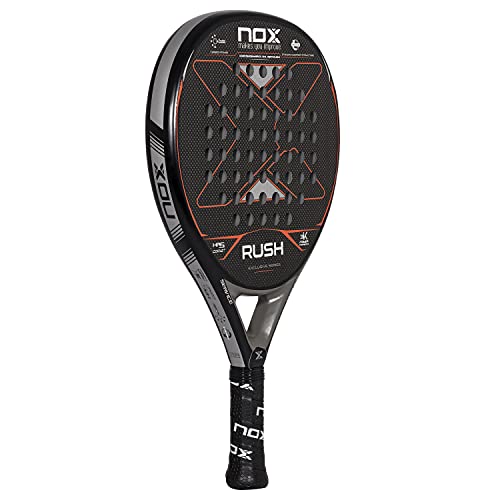 NOX Pala de Padel Rush - Exclusive Series, Negro - Rojo, Estandar