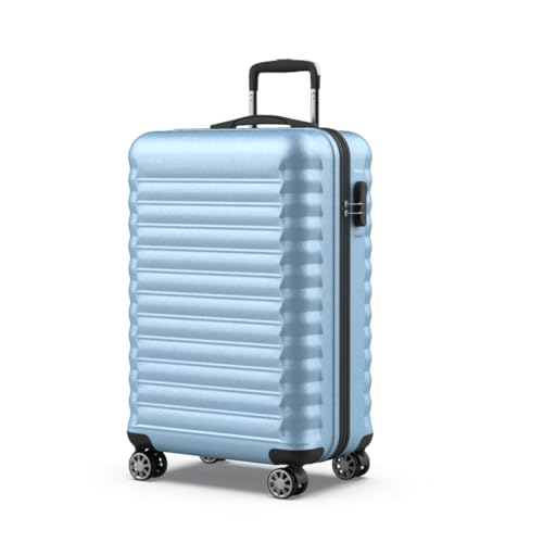 NUMADA - Maleta de Viaje Mediana 18Kg Upfly 24' ABS (63x39,5x26,8cm) con Cierre de Combinación y 4 Ruedas Dobles 360 | Resistente | Ligera | Interior Compartimentado | Azul Claro