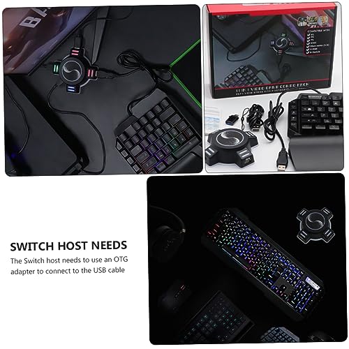 NUOBESTY Caja Convertidora Accesorio De Consola De Juegos Adaptador De Teclado Controlador De Teclado Convertidor De Teclado Consola De Juegos Sencilla Abdominales Manejar