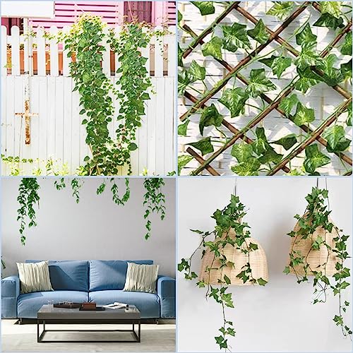 Nutabevr Enredaderas Artificiales(12 Piezas*2.2m),Longitud Decorativa Total de 26.4 Metros de Hiedra Artificial, Plantas Falsas Decorativas para Cocina, Boda, balcón, Oficina, jardín y Fiesta