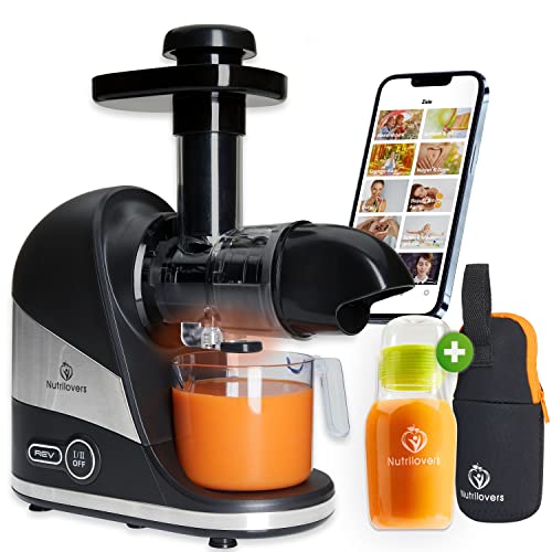 Nutrilovers Extractor de jugo y Licuadora MINI-PRESS Cold Press Juicer Extractores de zumo Slow Juicer Exprimidor compacto