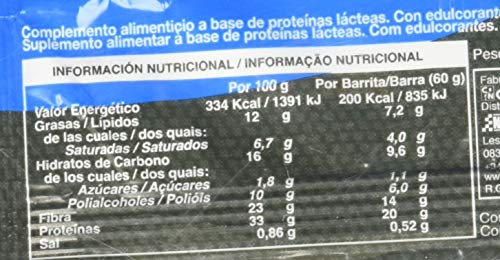 NUTRISPORT – Barritas Proteína Low Carbs | Suplementos Deportivos | Proteínas para masa muscular con Fibra | Energy Protein Bar | Recuperador Muscular | Sabor Cookies & Cream | 16 unidades