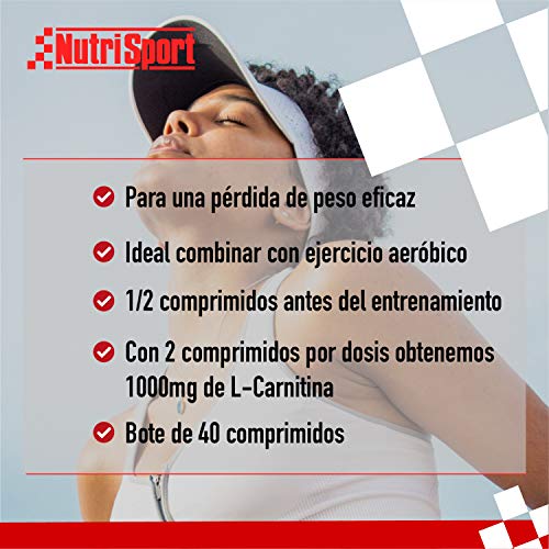 NUTRISPORT FatBurners 500 | Complemento Alimenticio para el Control de Peso | Definición Muscular | Suplemento Deportivo | Quemagrasas | Bote 40 Comprimidos