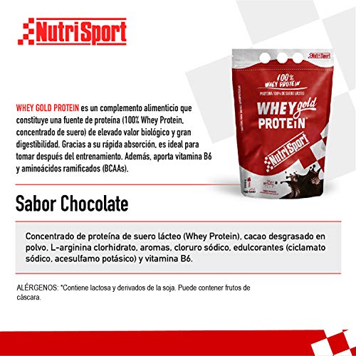 Nutrisport Whey Gold Protein Choco 500 Gr Bolsa De 500 Gramos 500 ml