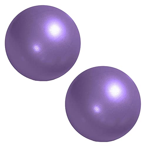 NUWIQ Pilates Ball - Pelota de Gimnasia pequeña para Yoga, Entrenamiento aeróbico, 2 Unidades, Morado