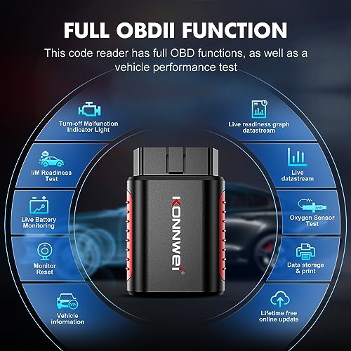 OBD2 Diagnosis Bluetooth, OBD2 Inalámbrico Coche Código Lector Escanear Herramienta ES, Scanner OBD2 Automotriz Diagnostico Coche para VW/Audi/BMW/Ford/Seat/Skoda/Nissan/Jaguar/Toyota/Lexus/Mini