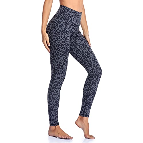 Occffy Leggins Mujer Cintura Alta Mallas Deporte Mujer Fitness Pantalones Deporte Mujer Leggings Deportivos para Running Training Estiramiento Yoga y Pilates P107(Leopardo Cian, M)