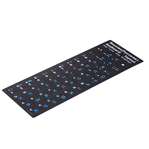 Ocobudbxw Pegatinas de protección de Teclado Ruso de PVC Esmerilado Colorido para portátil de Escritorio