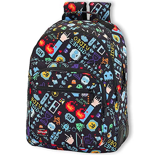 OFITURIA Mochila Escolar Niño, Mochila Adaptable a Carro, Gran Capacidad y Doble Cremallera, Mochila con Funda para Portátil, con Bolsillo Frontal y Bolsillo Lateral (BIT)