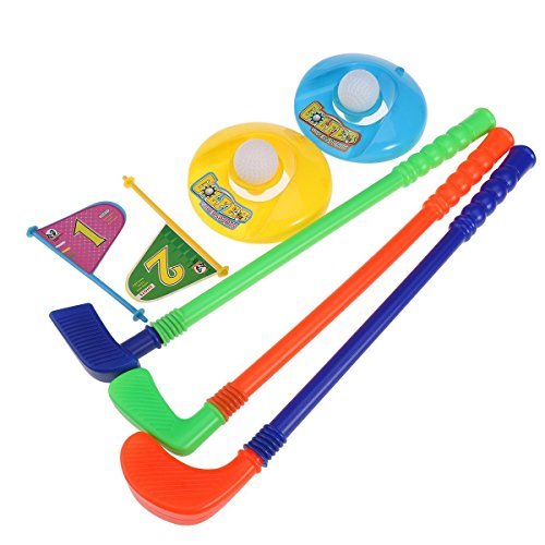 OFKPO Niños Golfista Plástico Juguete Golf Set,Set de Golf de Plastico Caddy