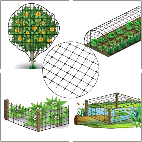 Ohuhu Red de Jardín Red Pájaros Negro 2m x 30m Malla Anti Animales Ideal para Jardín, Material Resistente y Reutilizable para Proteger Frutas, Vegetales, del Ataque de pájaros y Otros Animales