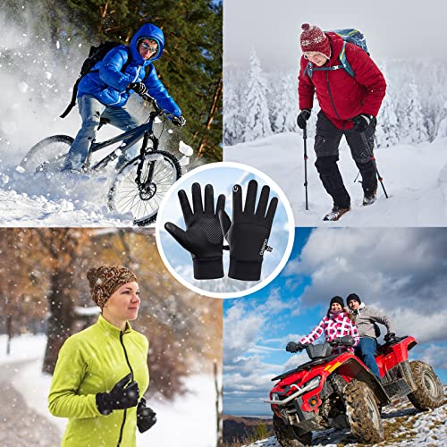 OHWHOA Guantes Invierno Impermeables por Hombre y Mujer, Guantes Moto Termicos Pantalla Táctil por Ciclismo, Running, Camping, Senderismo, Escalada, Combate, Esquiar