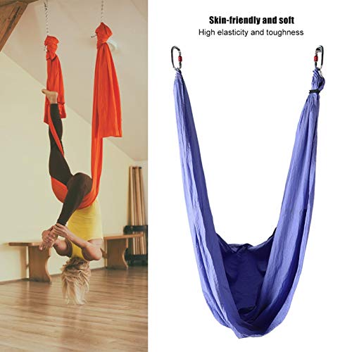 Okuyonic Trapecio de Yoga, hamaca de Yoga de la Forma Física resistente al desgaste Telas de Nylon eslinga columpio de Yoga para la Suspensión de Gimnasio Casa(Violeta elegante)