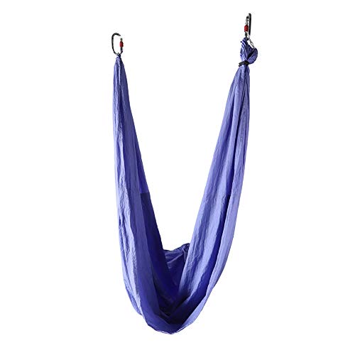 Okuyonic Trapecio de Yoga, hamaca de Yoga de la Forma Física resistente al desgaste Telas de Nylon eslinga columpio de Yoga para la Suspensión de Gimnasio Casa(Violeta elegante)