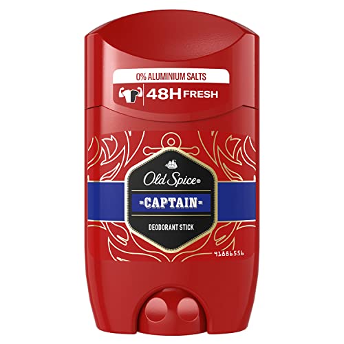 Old Spice Pack Ahorro Captain Gel De Baño Y Champú Para Hombres, 3 En 1, 2x400ml + Desodorante Barra, 2x50ml