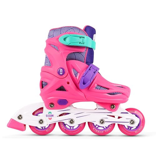 OLSSON Patines en línea Infantil Lite Sally Talla 28-35 - Sistema de Talla Ajustable - Rodamientos ABEC 7 - chasis Resistente al Impacto - Ruedas 64/70MM - Sujeción Regulable - Homologado (32-35)