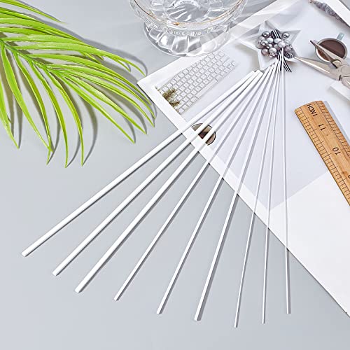 OLYCRAFT 60 barras de plástico ABS cuadradas sólidas de 1/2/3 mm color blanco tubo cuadrado de plástico ABS tubo cuadrado sólido barra de estireno para bricolaje mesa de arena