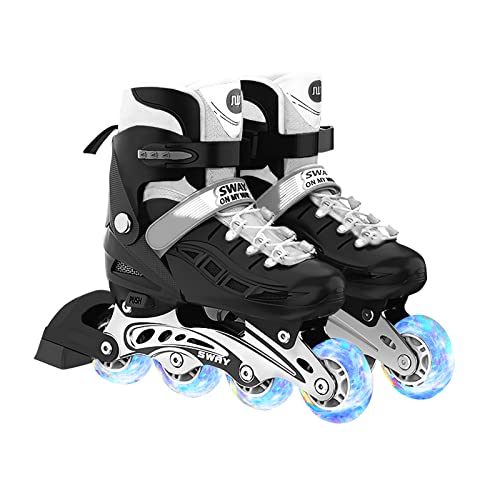 OLYSPM Patines en Linea Ajustables para niños y Adultos,Rodamiento de ABEC-7,Flash Ruedas,Patines en Linea Mujer,Patines en Linea Hombre