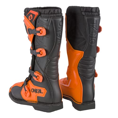 O'Neal | Botas de Motocross | Motocicleta de Enduro | Comodidad gracias a la plantilla Air-Mesh, cuatro hebillas, material sintético | Botas Rider Pro | Adulto | Naranja | Talla 48