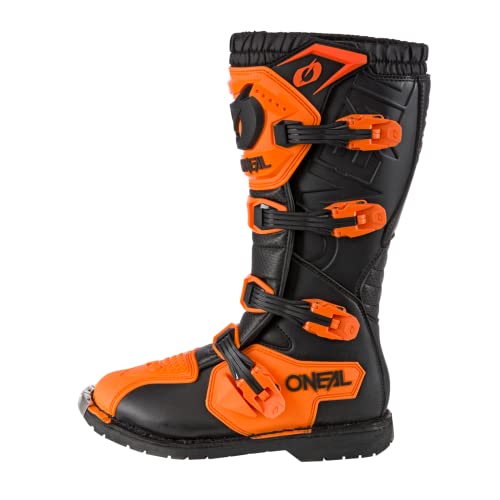 O'Neal | Botas de Motocross | Motocicleta de Enduro | Comodidad gracias a la plantilla Air-Mesh, cuatro hebillas, material sintético | Botas Rider Pro | Adulto | Naranja | Talla 48