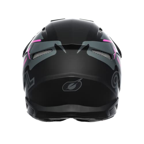 O'NEAL | Casco de Motocross | MX Enduro | Estándar de Seguridad ECE 22.05, Ventilación para una óptima ventilación y refrigeración | Voltaje del Casco 3SRS | Adultos | Negro Rosa | Talla XL