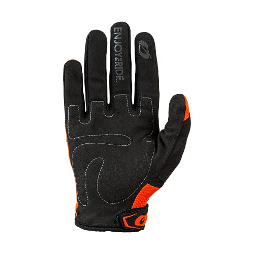 O'Neal | Guantes de Motocross MX MTB DH FR Downhill Freeride | Materiales duraderos y Flexibles, Palma ventilada | Element Glove | Niños | Negro Naranja Neón | Talla S