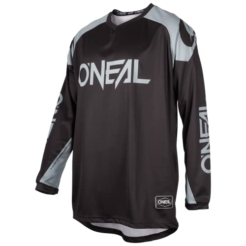 O'Neal | Jersey | Enduro Motocross | Tejido Transpirable, Máxima Libertad de Movimiento, Espalda extendida | Jersey Matrix Ridewear | Adultos | Negro Gris | Talla L