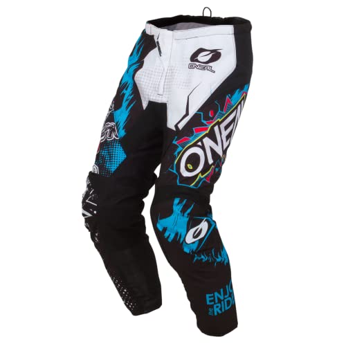 O'Neal | Pantalones de Motocross | Niños MX Enduro | Excepcional Libertad de Movimiento, Acolchado de Goma para Mayor protección | Pantalones Element Youth Villain | Blanco | Talla 24