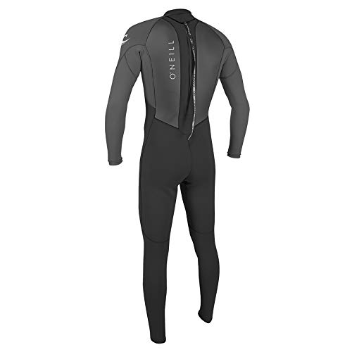 O'Neill Wetsuits Reactor II-Traje de Neopreno con Cremallera Trasera (3/2 mm), Hombres, Negro/Gris, L