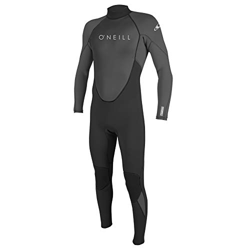 O'Neill Wetsuits Reactor II-Traje de Neopreno con Cremallera Trasera (3/2 mm), Hombres, Negro/Gris, L