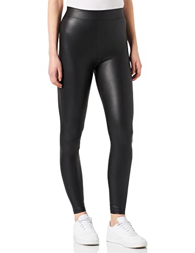 ONLY Coated Leggings Polainas, Black, S para Mujer