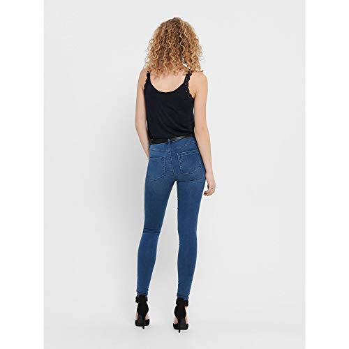 ONLY Onlroyal High Waist Skinny Fit Jeans, Medium Blue Denim, S / 32 para Mujer