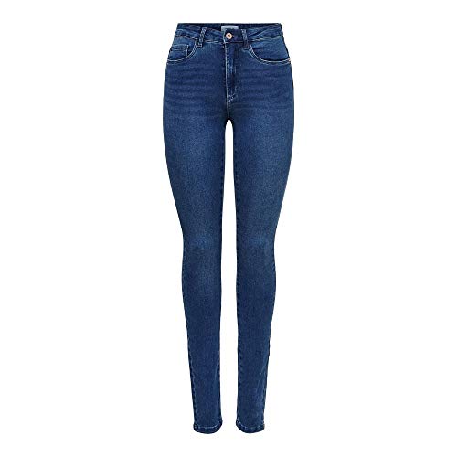 ONLY Onlroyal High Waist Skinny Fit Jeans, Medium Blue Denim, S / 32 para Mujer