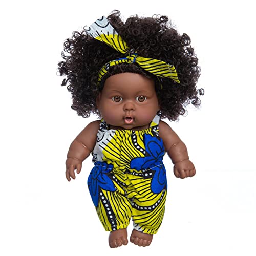 Onlynery Muñecas Negras, muñeca Realista para niña, muñecas africanas con Ropa 8 Pulgadas Baby Muñecas para niñas