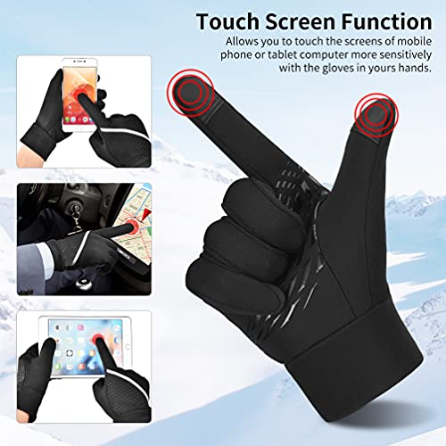 OOPOR Guantes térmicos de invierno para correr,resistentes al viento,para pantalla táctil,antideslizantes,guantes deportivos UltraLight con forro polar grueso para senderismo,conducción,escalada,