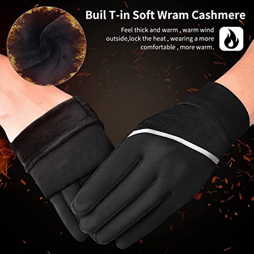 OOPOR Guantes térmicos de invierno para correr,resistentes al viento,para pantalla táctil,antideslizantes,guantes deportivos UltraLight con forro polar grueso para senderismo,conducción,escalada,