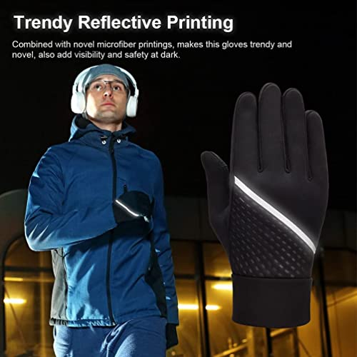 OOPOR Guantes térmicos de invierno para correr,resistentes al viento,para pantalla táctil,antideslizantes,guantes deportivos UltraLight con forro polar grueso para senderismo,conducción,escalada,