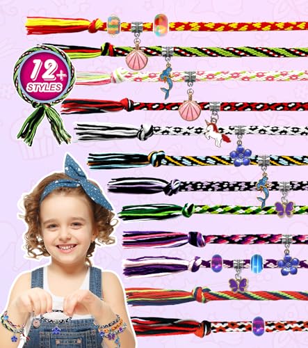 Ophy Kit para Hacer Pulseras de La Amistad - 48 Paquetes de Hilos, 6 Tarjetas Trenzadas DIY - Regalos Cumpleaños, Juguetes Navidad de Niñas 7-12Años 175