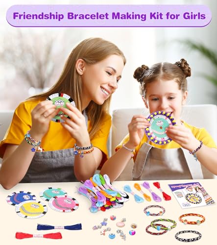 Ophy Kit para Hacer Pulseras de La Amistad - 48 Paquetes de Hilos, 6 Tarjetas Trenzadas DIY - Regalos Cumpleaños, Juguetes Navidad de Niñas 7-12Años 175