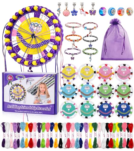 Ophy Kit para Hacer Pulseras de La Amistad - 48 Paquetes de Hilos, 6 Tarjetas Trenzadas DIY - Regalos Cumpleaños, Juguetes Navidad de Niñas 7-12Años 175