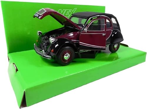 OPO 10 - Coche 1/24 Citroen 2CV Charleston - Welly 24009W Bicolor