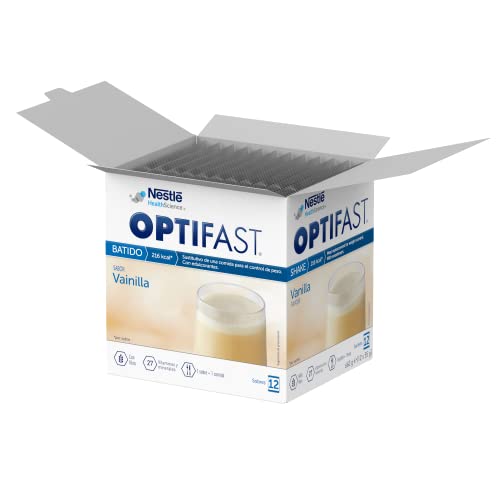 Optifast® Batido - Vainilla - 12 sobres de 55 g - Sustitutivos de comida - Ayuda para perder peso o a mantenerlo después de haberlo perdido