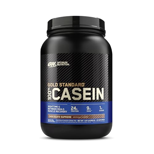 Optimum Nutrition Gold Standard 100% Casein Slow Digesting Protein Powder con Zinc, Magnesio y Aminoácidos, Crecimiento y Reparación Muscular, Sabor Chocolate Supreme, 28 porc., 924 kg